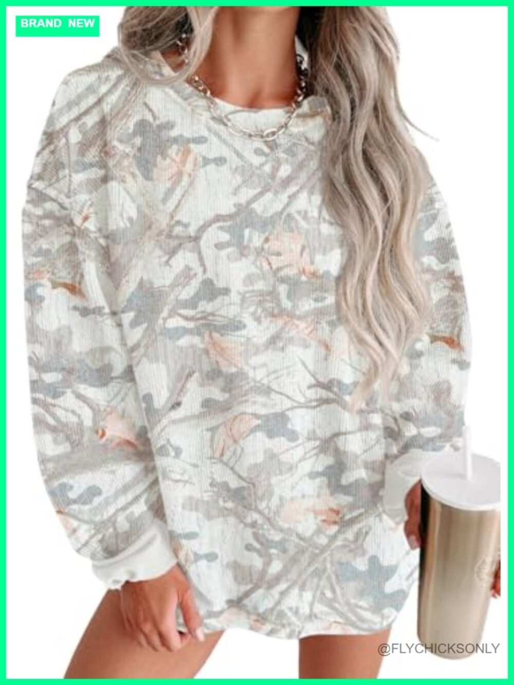 Womens Corduroy Oversized Crewneck Sweatshirt Long Sleeve Pullover Top